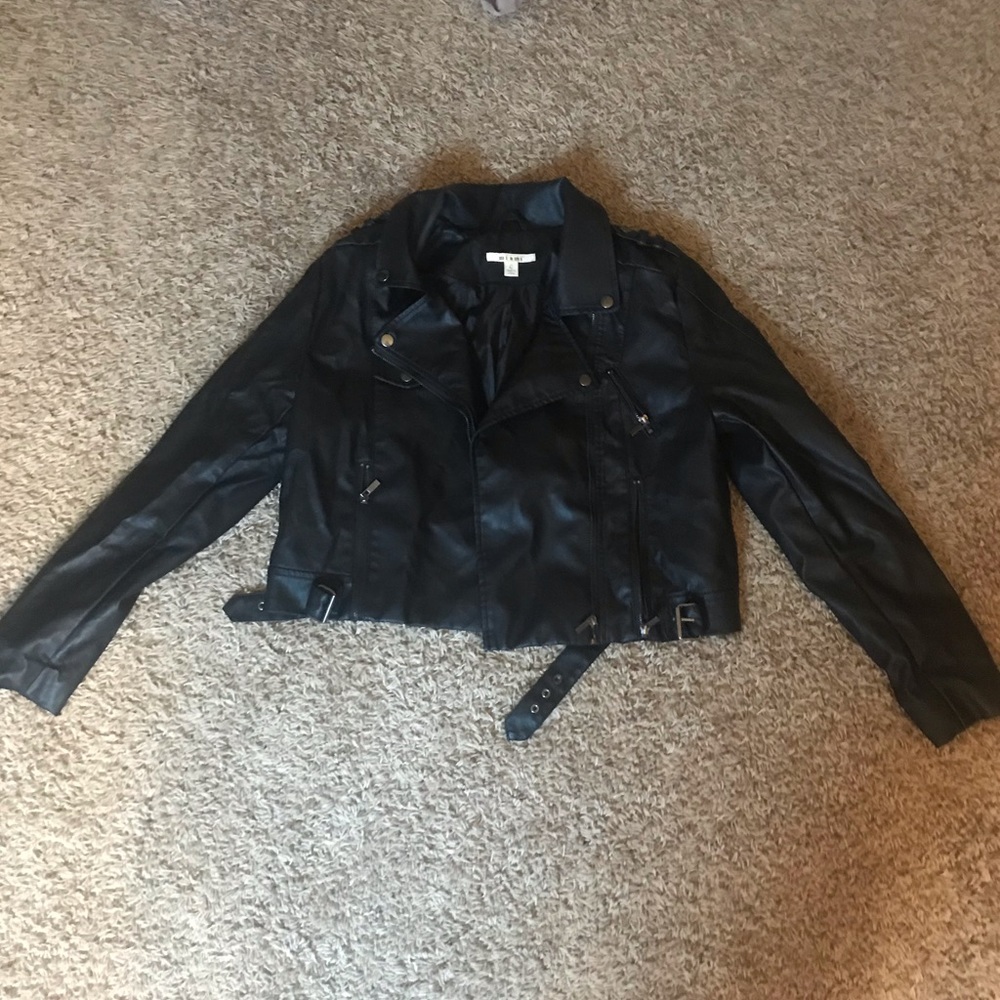 Black leather jacket